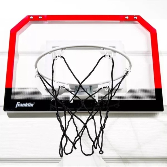 Red and White Outdoor Basketball Hoop Set - Picture 5 of 6